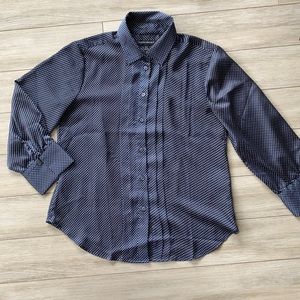 Satin Polka Dot Button Down